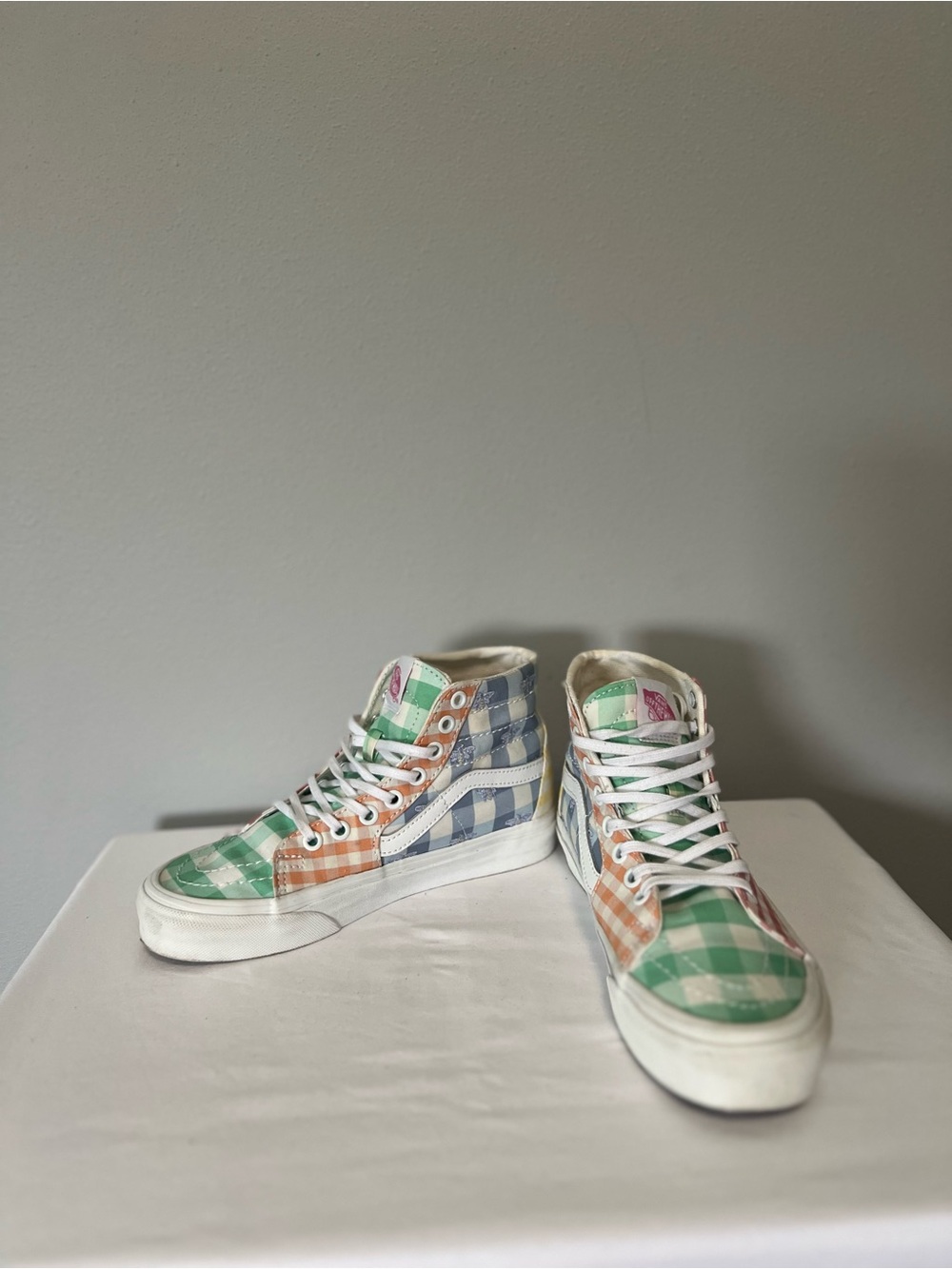 Vans Sk8-Hi Picnic Tapered Gingham Block Sneakers Size 6